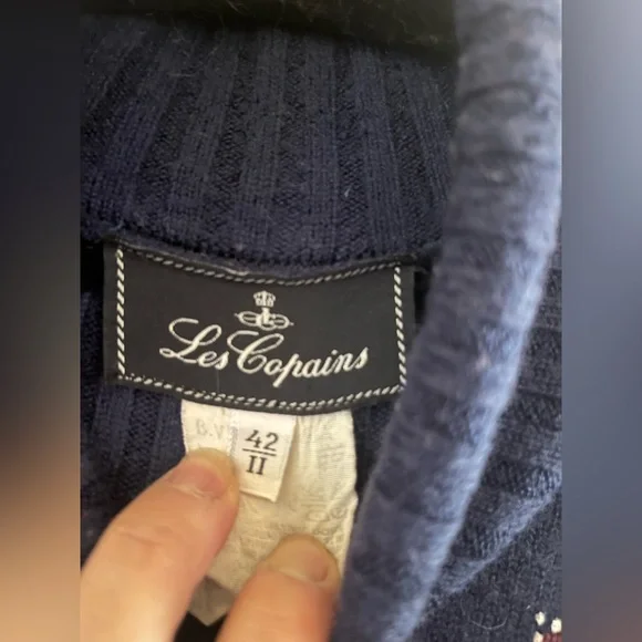 Les Copains Luxury Wool St Moritz St Barth Preppy Academia Sweater 42/4/6
